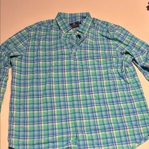 Men's Vineyard Vines Classic Fit Tucker Shirt - Blue and Green Plaid